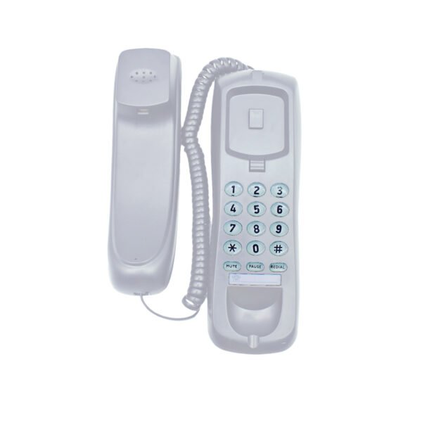 TELEFONO DE PARED DELGADO DBLUE, FUNCIONES MUTE, PAUSE, REDIAL, LUZ NOCTURNA, COMPACTO Y PRACTICO. WHITE