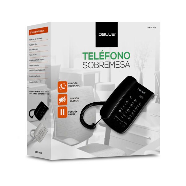 TELEFONO DBLUE DE SOBREMESA WHITE - Imagen 2