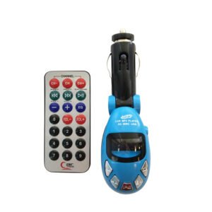 TRANSMISOR FM CON CONTROL DBLYE, COMPATIBLE CON MP3, MP4, USB, SD, MICRO SD. BLUE