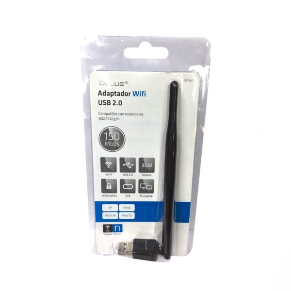 ADAPTADOR DBLUE WIFI 150 MBPS, COMPATIBLE CON 802.11 B/G/N, SEGURIDAD WPA/WPA2, USB 2, 2.4 GHZ.- 150MBPS. - Imagen 5