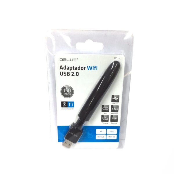 ADAPTADOR DBLUE WIFI 2.4 GHZ, 150 MBPS. COMPATIBLE CON WINDOWS Y MAC, GANANCIA DE ANTENA 2DBI - Imagen 6