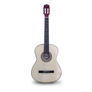 GUITARRA DE MADERA 30 PULGADAS CON FUNDA Y SET DE CUERDAS COLOR NATURAL