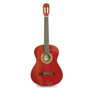 GUITARRA DE MADERA 36 PULGADAS CON FUNDA Y SET DE CUERDAS COLOR RED