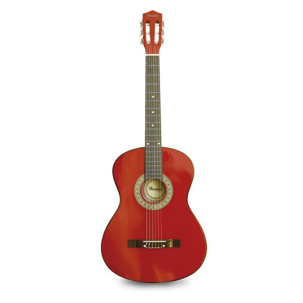 GUITARRA DE MADERA 36 PULGADAS CON FUNDA Y SET DE CUERDAS COLOR RED
