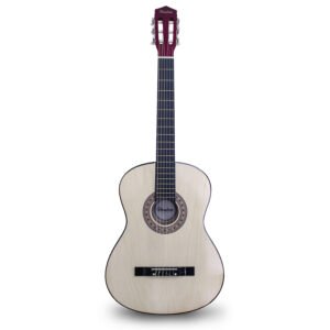 GUITARRA DE MADERA 39 PULGADAS CON FUNDA Y SET DE CUERDAS COLOR NATURAL