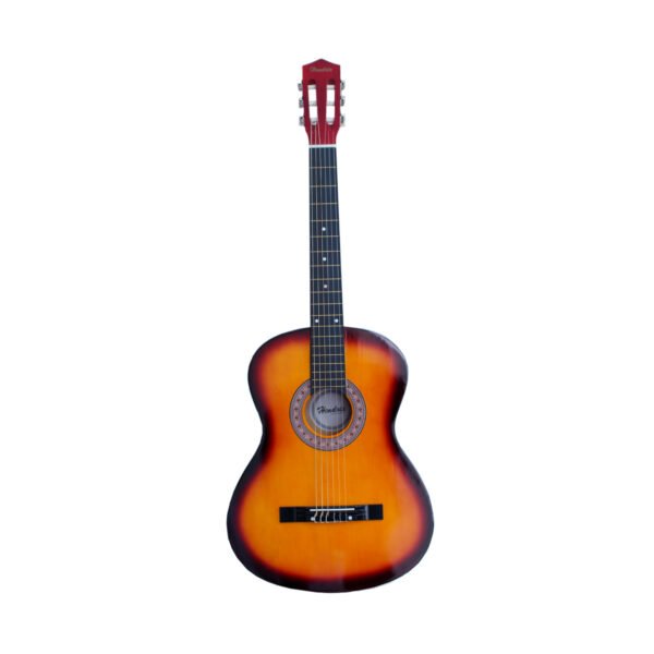 GUITARRA DE MADERA 39 PULGADAS CON FUNDA Y SET DE CUERDAS COLOR SUNBURST