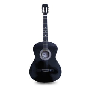 GUITARRA DE MADERA 39 PULGADAS CON FUNDA Y SET DE CUERDAS COLOR BLACK