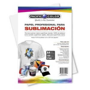 PAPEL TRANSFERIBLE A4, 100 HOJAS, 5760 DPI, SECADO RAPIDO, RESISTENTE AL AGUA Y LUZ, IDEAL PARA SUPERFICIES CLARAS.
