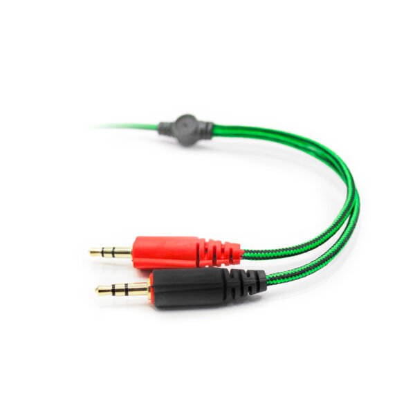 AUDIFONOS GAMER JACK 3.5 PARA CONSOLA DE VIDEO JUEGO GREEN . - Imagen 2