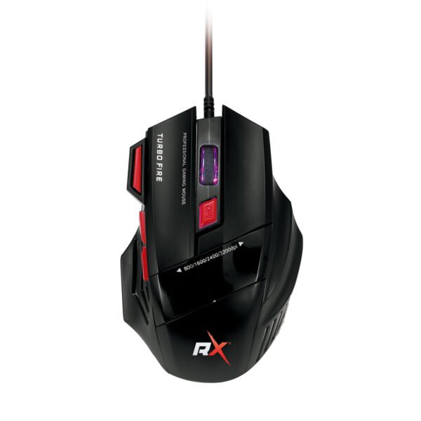 GAMING MOUSE REPTILEX 7 BOTONES CON LUZ LED, 1200/1600/2400/3200 DPI