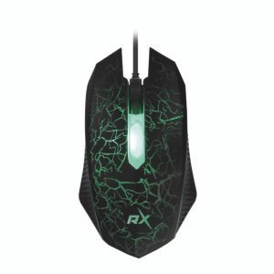 GAMING MOUSE REPTILEX CON SENSOR OPTICO DE LUZ LED, 1000 DPI - BLACK