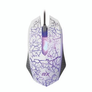 GAMING MOUSE REPTILEX CON SENSOR OPTICO DE LUZ LED, 1000 DPI - WHITE