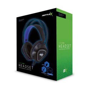 AUDIFONOS GAMER PRO CON MICROFONO REPTILEX, PLUG 3.5MM, USB LED, ALMOHADILLAS, CABLE 1.8M, CONTROL DE VOLUMEN. BLUE