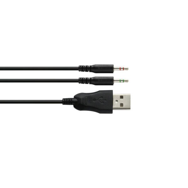 AUDIFONOS GAMER CON MICROFONO REPTILE X, USB, ILUMINACION LED, CABLE 2M, CONTROL DE VOLUMEN, PC. - Imagen 4