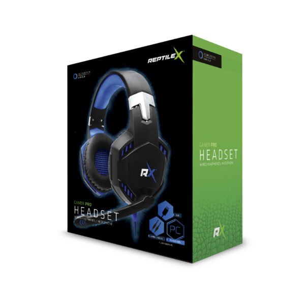 AUDIFONOS GAMER CON MICROFONO REPTILE X, USB, ILUMINACION LED, CABLE 2M, CONTROL DE VOLUMEN, PC. - Imagen 3