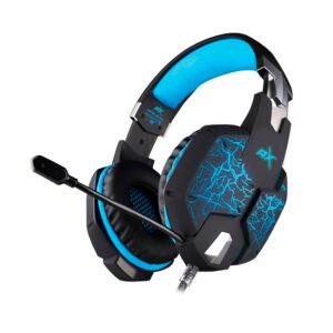 AUDIFONOS GAMER REPTILEX CON ILUMINACION LED, PLUG 3.5 MM AUDIO + VOZ, MICROFONO 6X5 MM, CABLE 2 MTS.