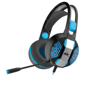 AUDIFONOS GAMER LED REPTILEX, PLUG USB, AURICULAR ?50MM, MICROFONO 6X2.7MM, FRECUENCIA 20HZ-20KHZ, CABLE 2M. BLUE
