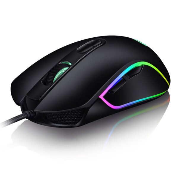 MOUSE ERGONOMICO REPTILEX USB, 800-4500 DPI, RGB 4 MODOS, FRECUENCIA 125-1000HZ, VOLTAJE 5V, PLUG & PLAY. - Imagen 2