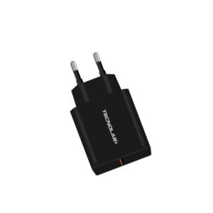 CARGADOR RÁPIDO CERTIFICADO QC 3 CON CABLE TYPE C 1M, BLACK