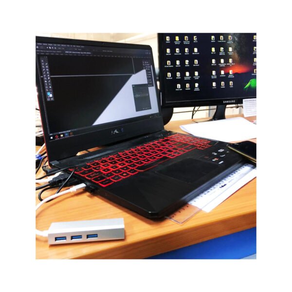 HUB TIPO C A ETHERNET TECNOLAB, 3 ENTRADAS USB 3, RJ45 10/100/1000 MBPS, COMPATIBLE CON PC/MAC, COMPACTO Y FACIL DE TRANSPORTAR. - Imagen 6