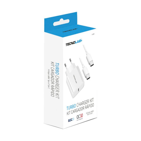 CARGADOR DE PARED USB-C PD  + CABLE USB-C A CABLE USB-C - Imagen 2