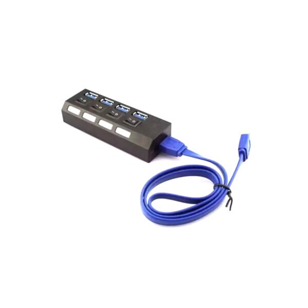 HUB USB DE 4 PUERTOS TECNOLAB, INTERRUPTOR DE ENCENDIDO/APAGADO, CONECTAR Y USAR, 3, COMPATIBLE CON USB 1.1, CABLE DE 60CM. - Imagen 5