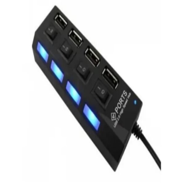 HUB USB DE 4 PUERTOS TECNOLAB, INTERRUPTOR DE ENCENDIDO/APAGADO, CONECTAR Y USAR, 3, COMPATIBLE CON USB 1.1, CABLE DE 60CM. - Imagen 3
