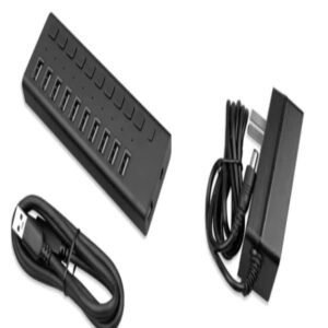 HUB TECNOLAB USB 3, 10 PUERTOS CON INTERRUPTOR INDEPENDIENTE, 12V, MATERIAL ABS, 162G, 154*52*24MM.