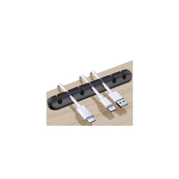 ORGANIZADOR DE CABLES TECNOLAB, 7 RANURAS PARA CABLES HASTA 5MM, MATERIAL DE SILICONA LIQUIDA, ADHESIVO RESISTENTE DE 13CM. - Imagen 3