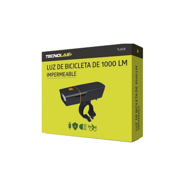 LINTERNAS LED CON LUZ T6 TECNOLAB PARA BICICLETAS , DISTANCIA DE IRRADIACION 300-500M, BATERIA 2400MAH, CARGA MICRO USB, IPX5, 3 MODOS DE LUZ. - 1000 LUMENES - Imagen 5
