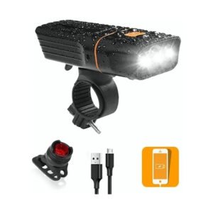 LINTERNAS LED CON LUZ T6 TECNOLAB PARA BICICLETAS , DISTANCIA DE IRRADIACION 300-500M, BATERIA 2400MAH, CARGA MICRO USB, IPX5, 3 MODOS DE LUZ. - 1000 LUMENES