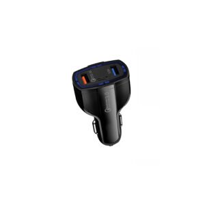 CARGADOR RAPIDO QC3.0 PARA AUTOS, 12V CON 3 PUERTOS USB + PD TECNOLAB