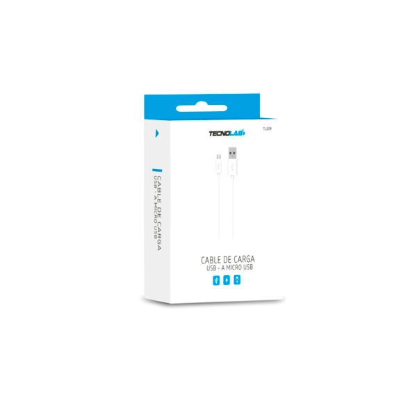 CABLE PARA CELULAR DE USB A MICRO USB. WHITE - 1 MT. - BOX
