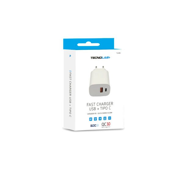 CARGADOR RÁPIDO CERTIFICADO QC 3 + PD , WHITE 20 W - Imagen 4
