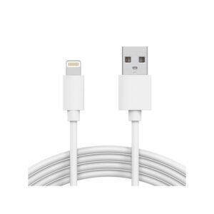 CABLE DE IPHONE Y IPAD USB A LIGHTNING CERTIFICADO POR APPLE COMPATIBLE CON VERSION 5/6/7/8/X/11/12/13. WHITE