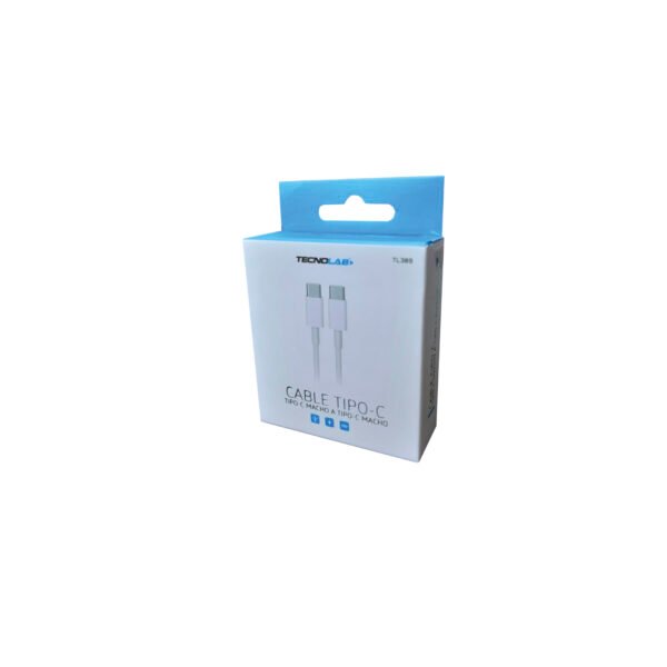 CABLE TIPO C A TIPO C PARA CELULARES WHITE. 1MT - BOX 2 - Imagen 2