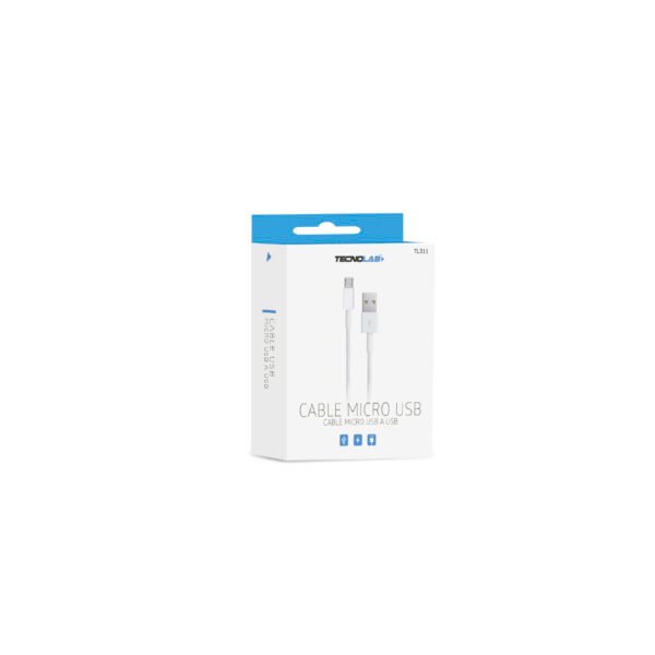 CABLE PARA CELULAR DE USB A MICRO USB. WHITE - 1MT - BOX