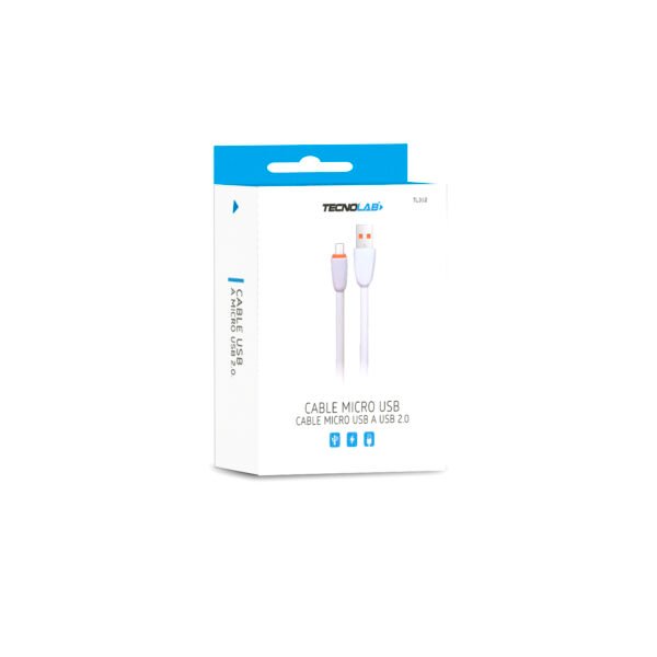 CABLE USB A MICRO USB 2. WHITE. 1 MT - BOX - Imagen 2