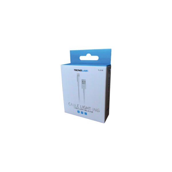 CABLE PARA CELULAR DE USB A LIGHTNING PREMIUM. WHITE 1 MT - BOX - Imagen 2