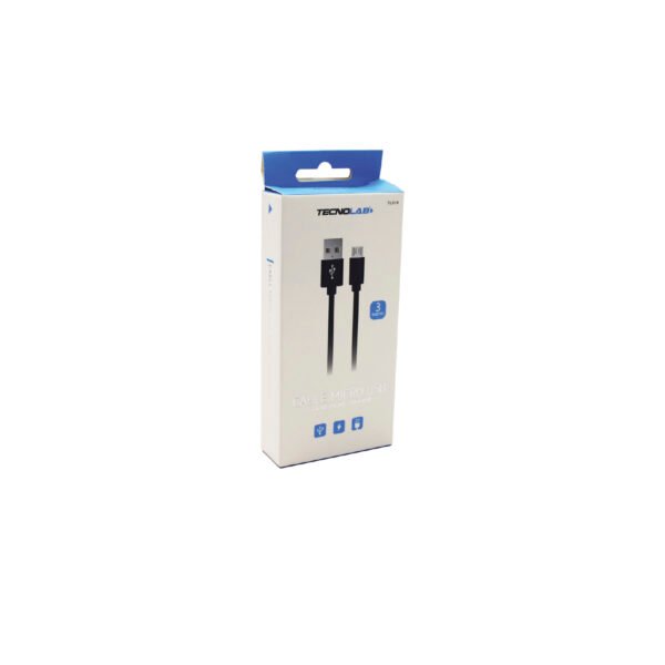 CABLE USB A MICRO USB 2. BLACK. 3 MT - BOX - Imagen 2