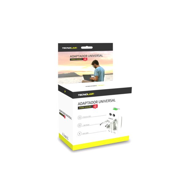 ADAPTADOR UNIVERSAL DE VIAJE BLANCO - Imagen 2