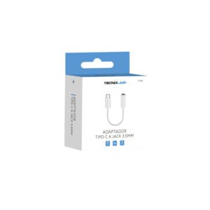 ADAPTADOR TECNOLAB DE AUDIO TIPO-C A JACK 3.5MM, LIGERO Y PORTATIL.