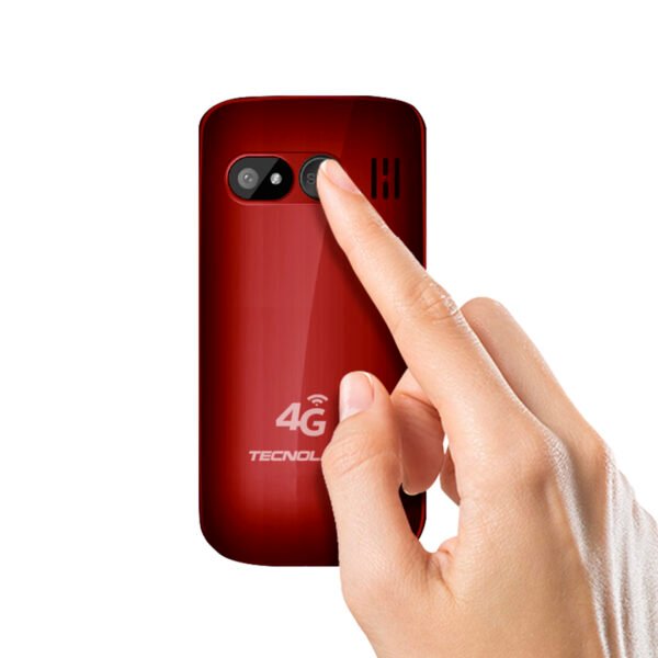 TELEFONO SENIOR 4G TECNOLAB, LINTERNA, CAMARA, RADIO FM, BT, SOS, BATERIA 600MAH, PANTALLA 1.77". RED. - Imagen 3