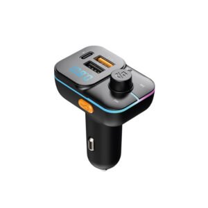 CARGADOR DE AUTO CARGA RAPIDA 12V CON TRANSMISOR FM BLUETOOTH - SALIDA PD Y USB-Ax2 -15 WATTS