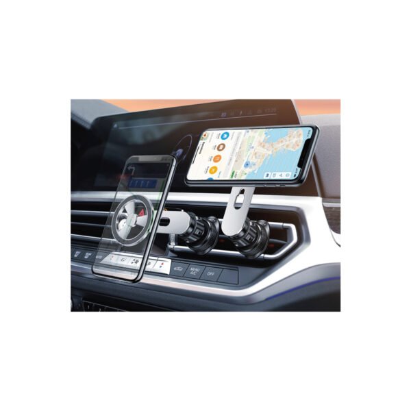 SOPORTE SMARTPHONE AUTOMOVIL TECNOLAB, FLEXIBLE CON ROTACION 360°, AJUSTE DE ANGULO, DISEÑO ERGONOMICO Y MANOS LIBRES. - Imagen 2