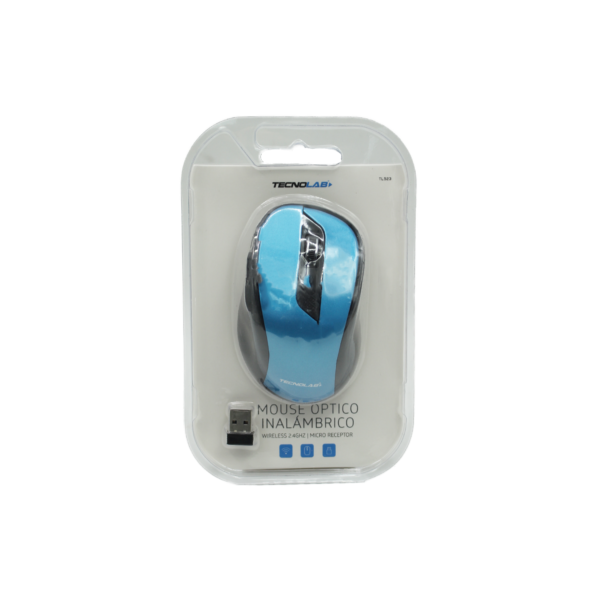 MOUSE INALAMBRICO TECNOLAB 2.4 GHZ, DISEÑO ERGONOMICO, 3 BOTONES, RESOLUCION 1000 DPI, AHORRO DE ENERGIA. - Imagen 2