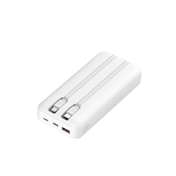 POWER BANK TECNOLAB 20000MAH 22,5W INCLUYE 2 CABLES -  TIPO C Y LIGHTNING - WHITE - Imagen 2