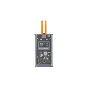 POWER BANK TECNOLAB 10000MAH 22,5W INCLUYE 2 CABLES -  TIPO C Y LIGHTNING - GRAY