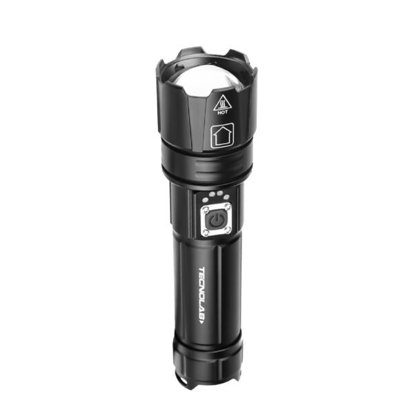 LINTERNA TECNOLAB DE MANO 16CM A PRUEBA DE AGUA CARGA USB