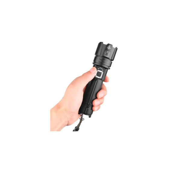 LINTERNA TECNOLAB DE MANO 16CM A PRUEBA DE AGUA CARGA USB - Imagen 2